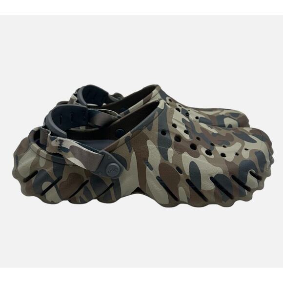 Crocs Echo Camo Redux Clog Charcoal Unisex 209134-025 Mens 5 Womens 7 New - Picture 1 of 16